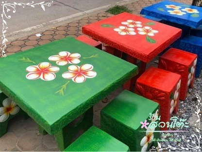 โต๊ะหินอ่อนลายดอกไม้ - ร้านสวนโต๊ะหินอ่อน นนทบุรี
